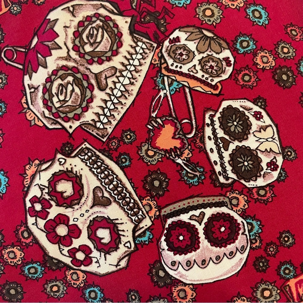 Hell Bunny Sugar Skull print dress. Size M. Sweetheart neck. Back zipper. Used. - Picture 13 of 13